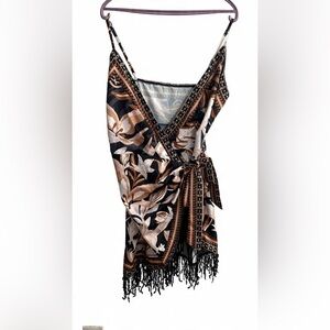 Floral Wrap Dress with Tie Waist